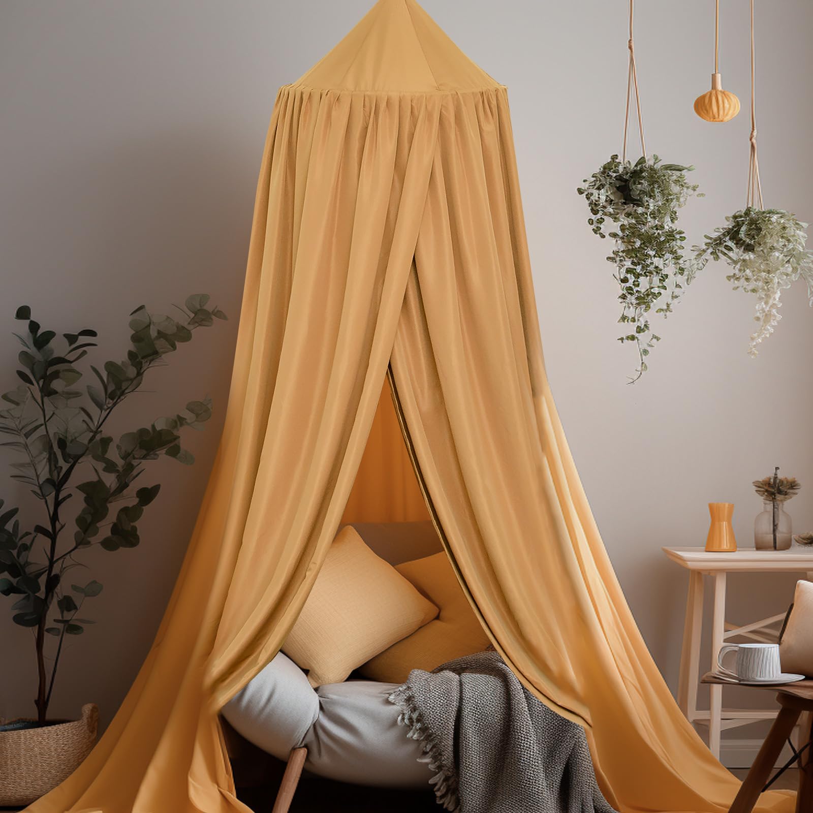Dosel para habitación de los niños, dosel de la cama, cama para bebé, habitación infantil, 4 colores, colgante redondo princesa, mosquitera, para habitación infantil y sala de juegos, 56 x 230