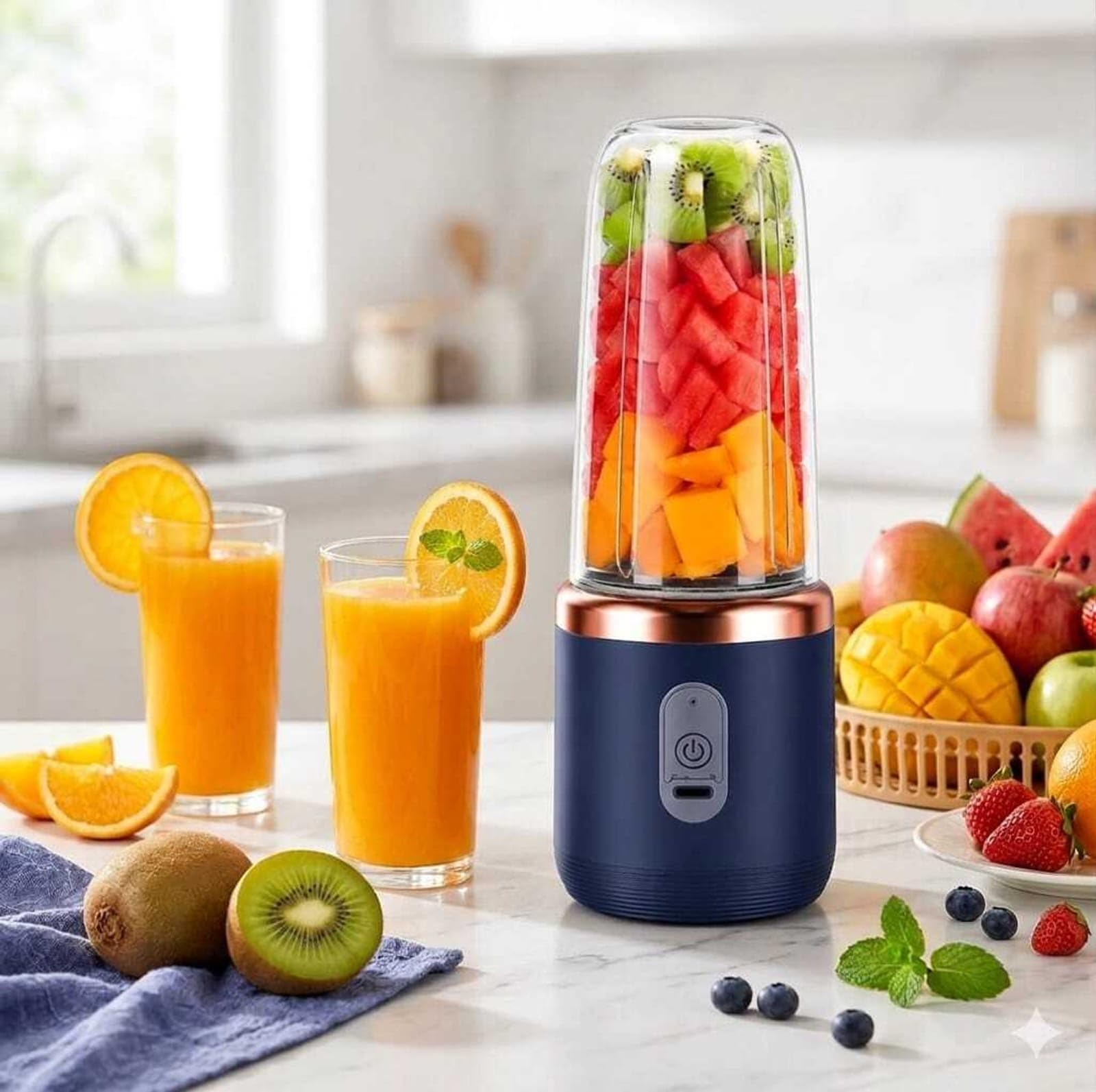 Portable Personal Blender for Smoothies and Juices, | USB Rechargeable, Travel Friendly, Single Serve, One-Touch Operation, Clear Blending Cup-image-13
