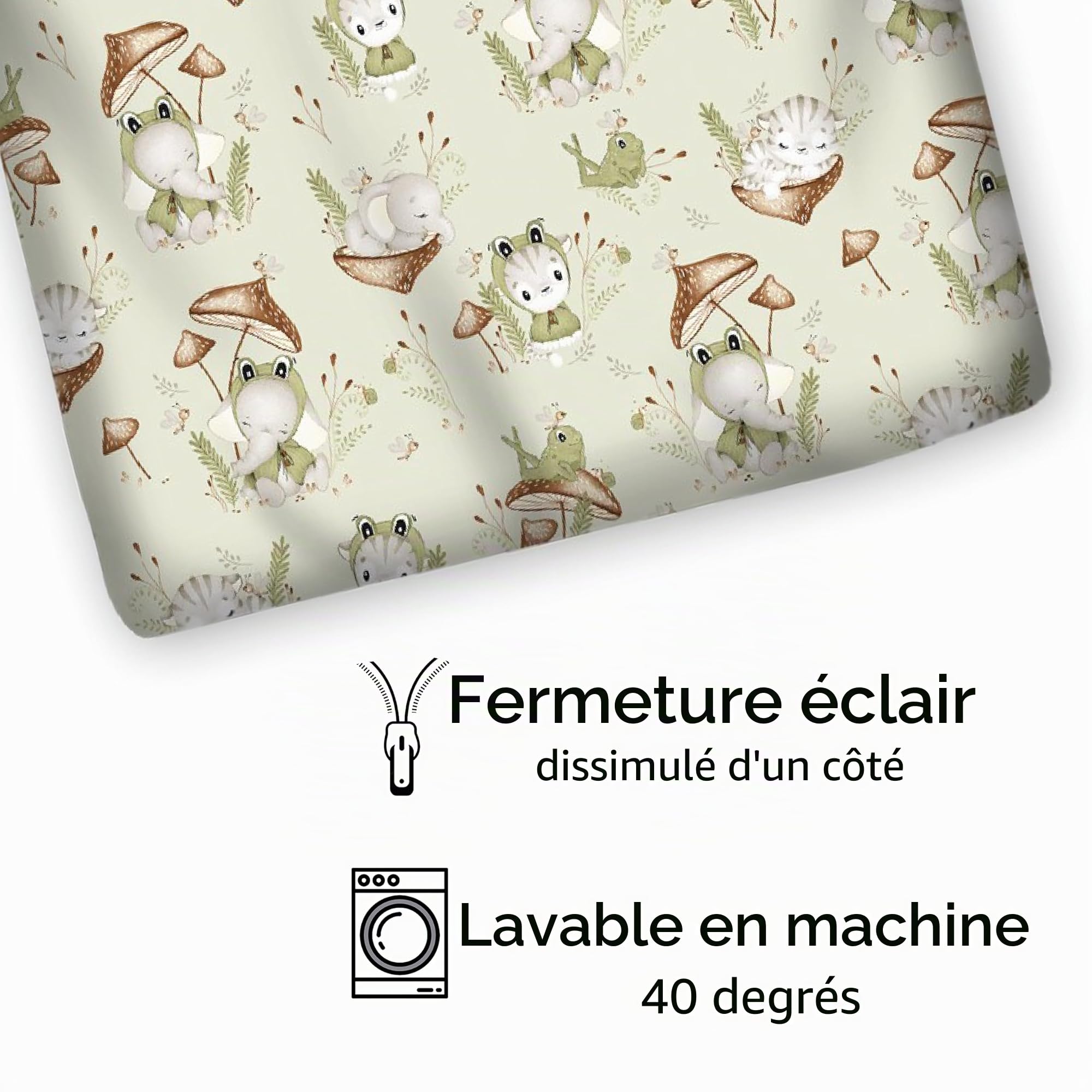 PinkZebra Parure de lit pour bébé et enfant : Couverture 100 x 135 cm + Oreiller 40 x 60 cm, Parure de lit pour bébé en 100% coton, Certifiée Öko-Tex Standard 100 avec fermeture éclair, Fabriquée dans