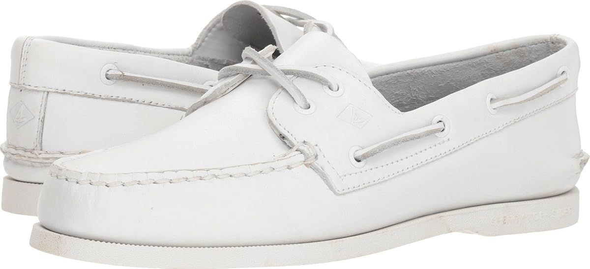 Sperry Náutico auténtico original de 2 ojales para hombre, blanco, 10 M US