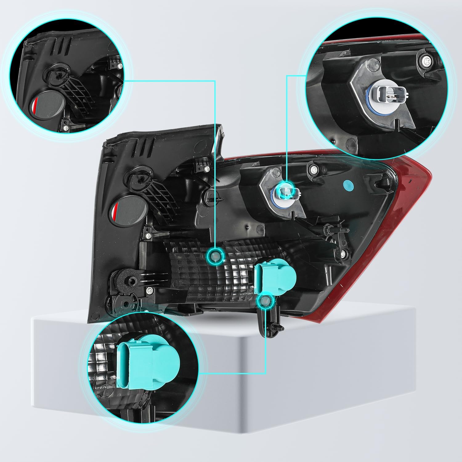 Tail Light Assembly Compatible with 2018 2019 2020 Chevy Equinox Taillights Rear Taillamp Brake Light Driver and Passenger Side