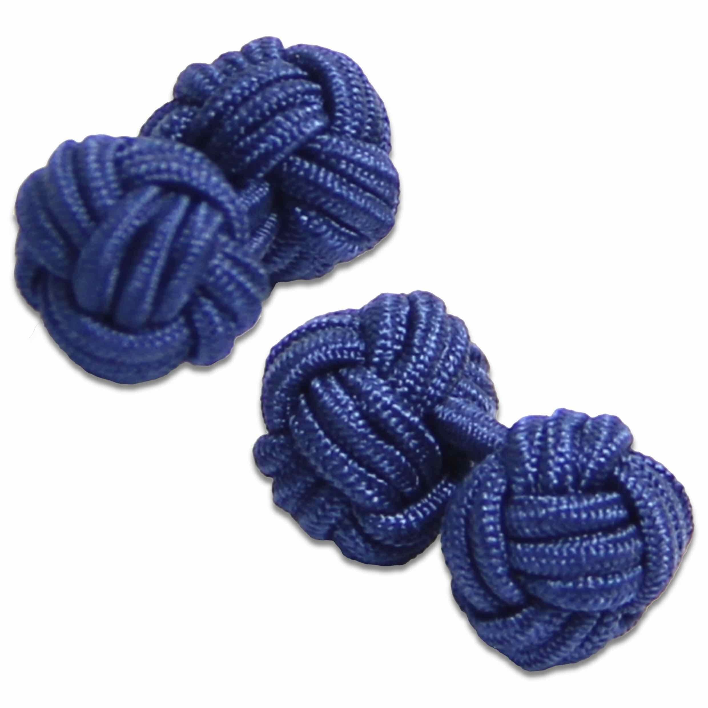 The Regimental Shop Men's Blue, Royal Blue Royal Blue Knot Cufflinks