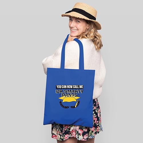 Miniatura 3 de Funny Graduation Gift for PhD Doctoral Medical Student Friends Dr Smarty Pants Natural White Multicolor Canvas Tote Bag