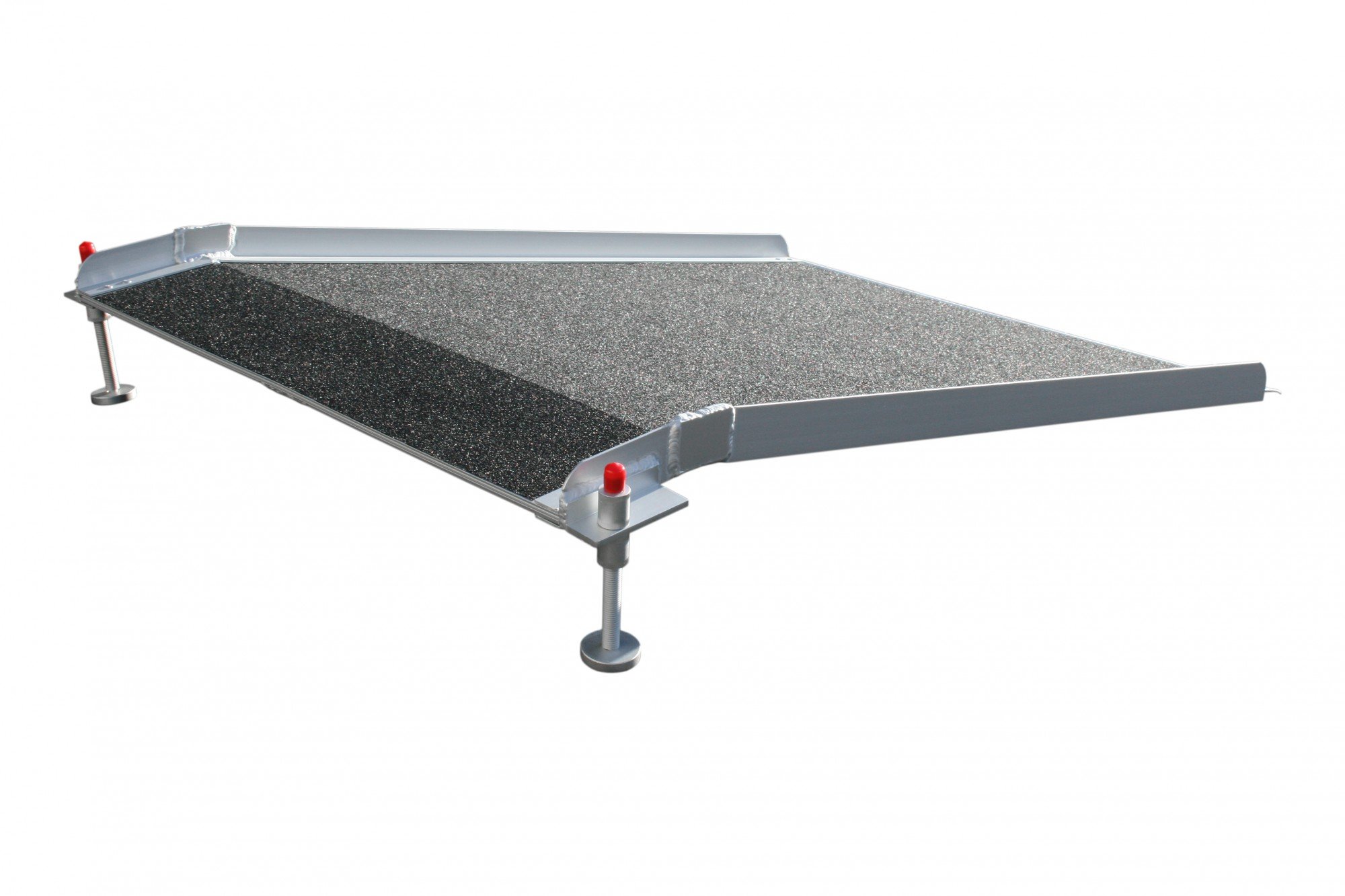 Stufenrampe höhenverstellbar Alurampe Rampe Rollstuhlrampe Auffahrrampe 120 cm Länge