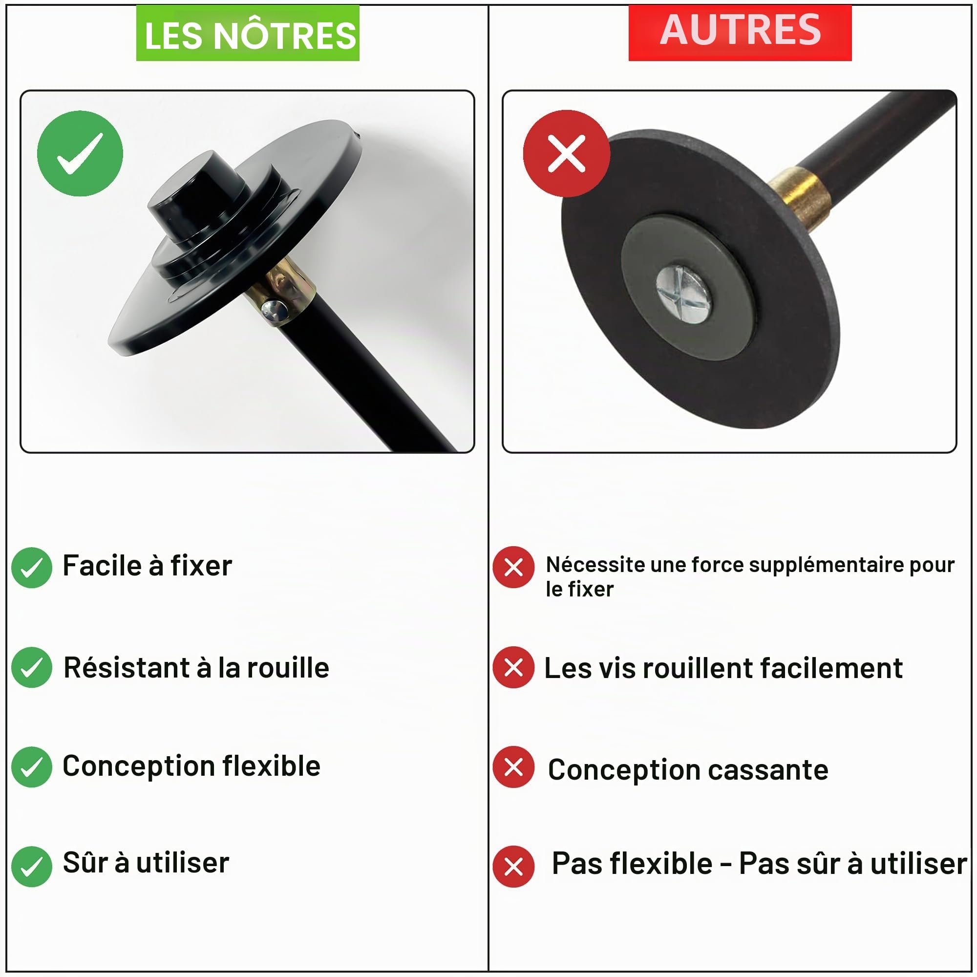 Crystals Lot de 12 tiges de drainage flexibles de 9,2 m avec piston en caoutchouc robuste et double vis sans fin, tiges de drainage pour nettoyage des canalisations avec sac de transport