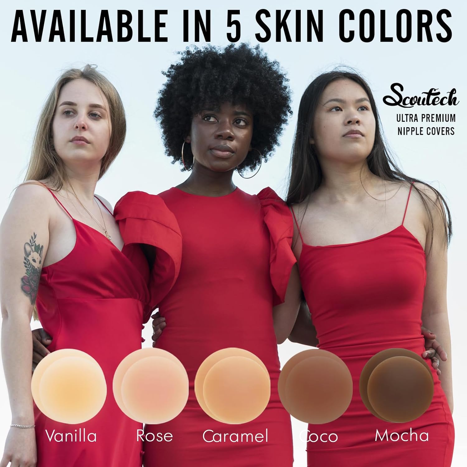 4 Pairs Premium Nipple Covers for Women Adhesive Resusable Siliconce Nipple Pasties for Backless Strapless Dresses - Image 4