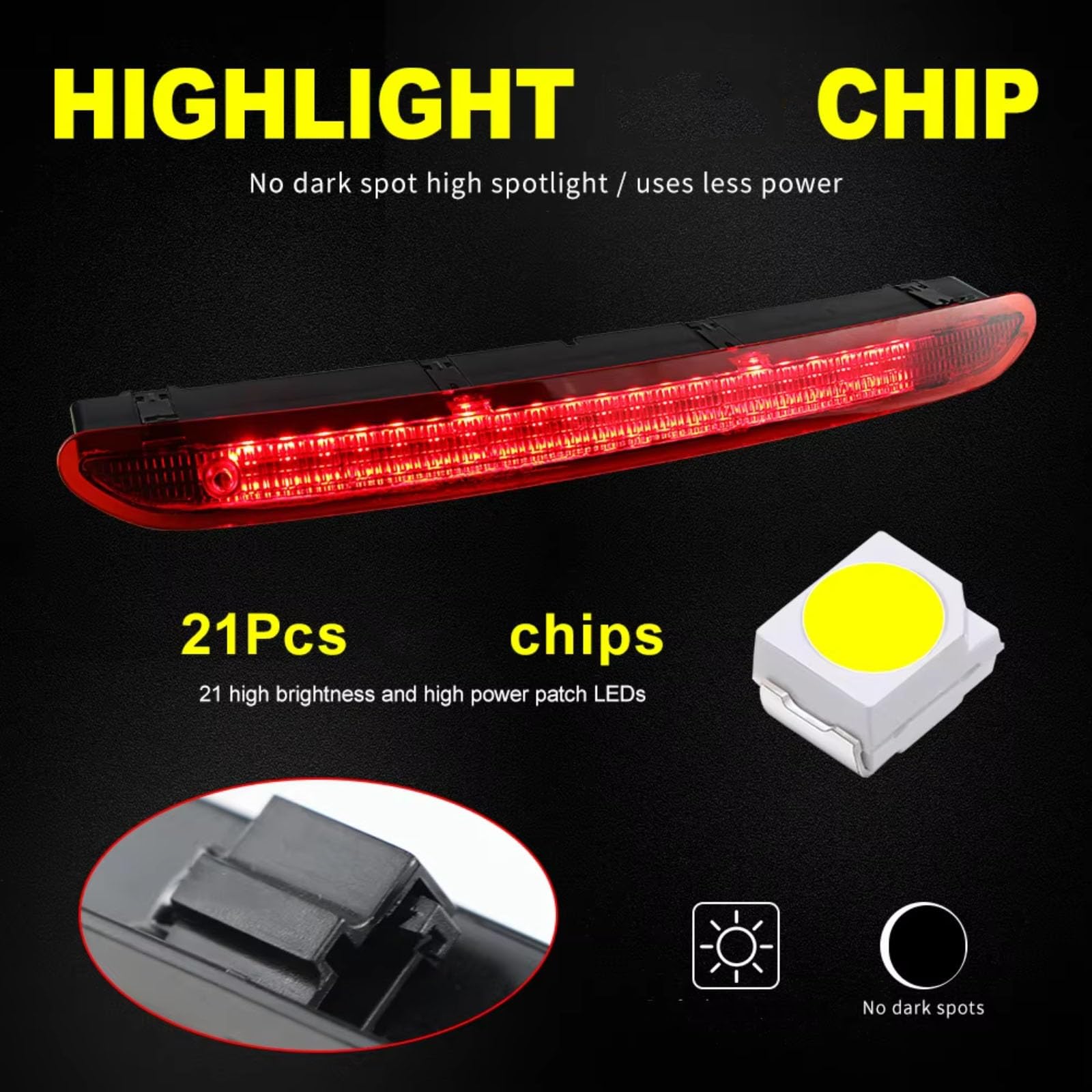 Luz Trasera Para Para Golf VII Para Estate BA5 2013-2019 5GG945087C Tercera Lámpara De Freno Luz Trasera Montaje de luces traseras
