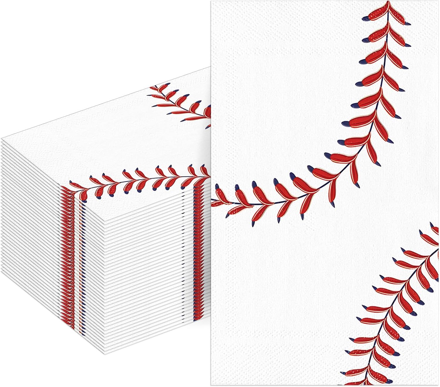 100pcs Baseball Napkins Disposable Decorative Baseball Party Napkins Absorbent Guest Hand Towels for Bathroom Baseball Themed Birthday Party Decorations Sports Game Day Celebration 4.3 x 7.8 Inch