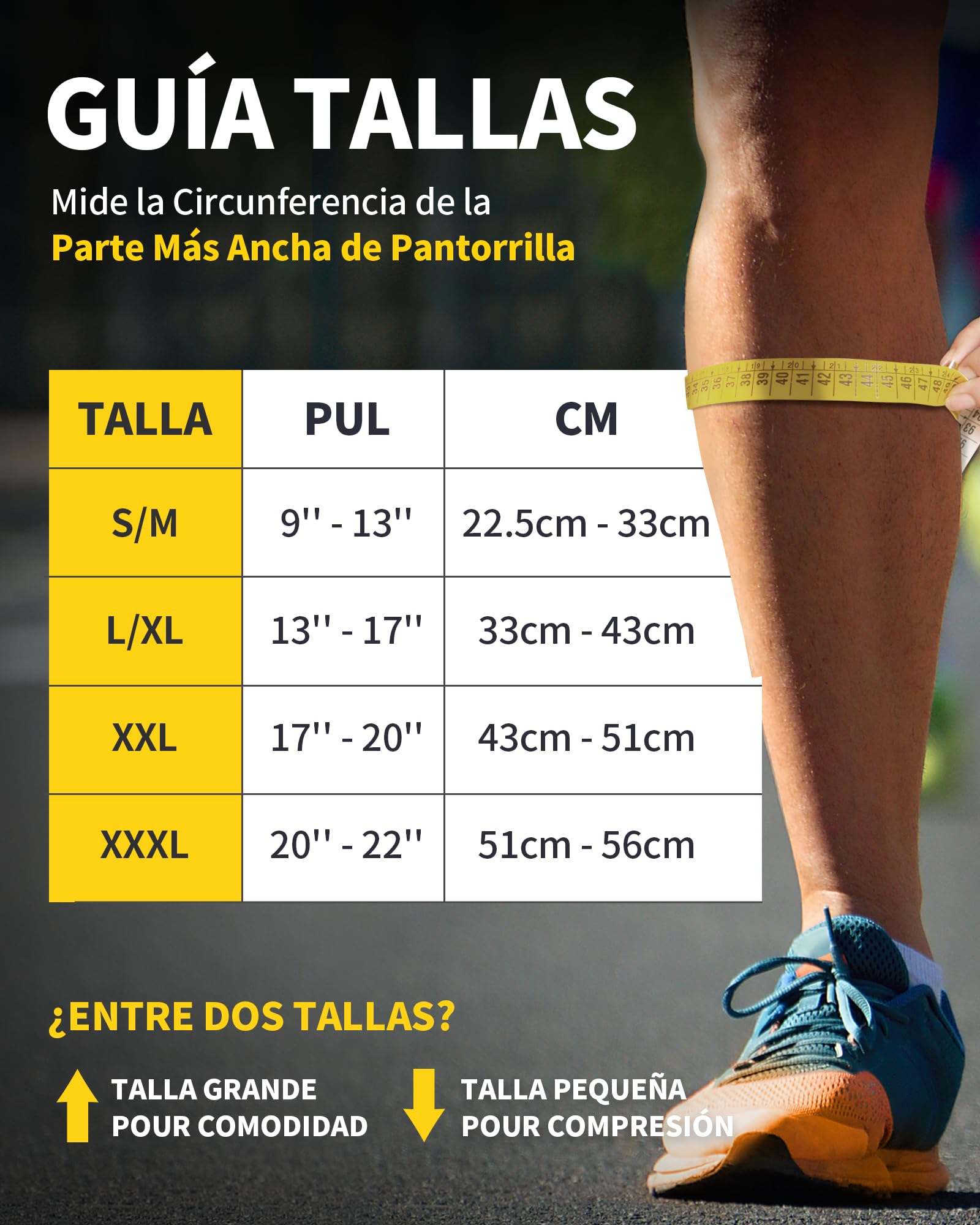CAMBIVO Medias Compresivas 2 Pares, Calcetines Compresion Mujer Hombre, Mangas de Compresión para Deporte, Running, Ciclismo, Trabajo, Vuelo