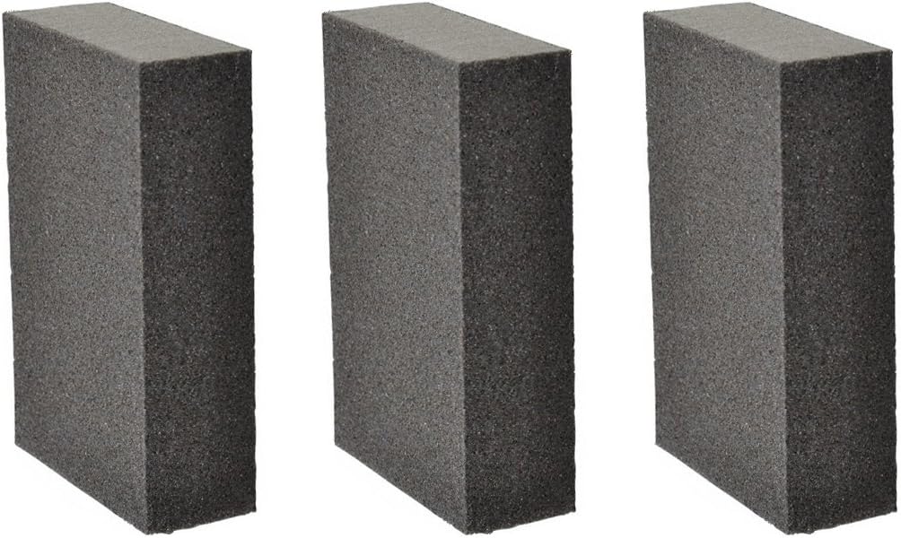 3 PCS Sanding Sponge Block, Great for Hand Sanding and Finishing, Use of Drywall, Metal, Wood, Painted surface and Fiberglass