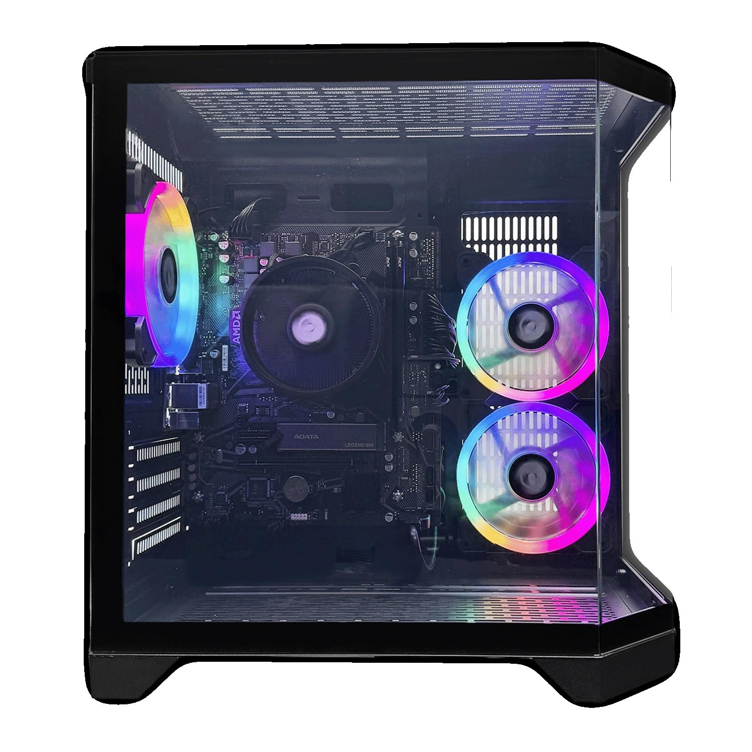 NitroPC - Pack Bronze Plus | PC Gaming completo (AMD Ryzen 5 3400G 4/8 4.2GHz, RX Vega 11, RAM 16GB, M.2 1TB, Windows 11 PRO, RGB | WiFi, monitor 24", tastiera, mouse, cuffie) PC desktop (nero)