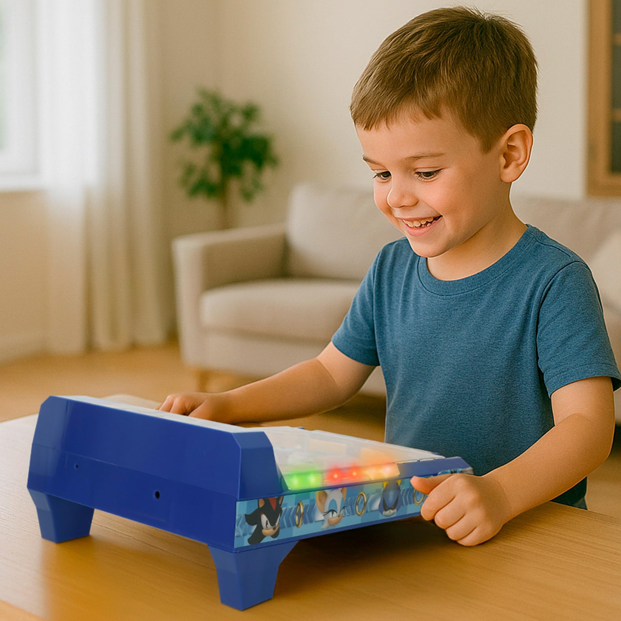 ColorBaby Sonic Pinball da tavolo, luci e suono, segnalibro elettronico, design arcade premium, licenza ufficiale, giochi da tavolo elettronici, giocattolo da collezione (77726)