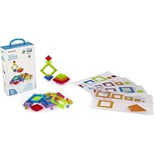 Miniland Translucent Stacking Pyramids. Educational Toy for Children from 3 to 6 Years. with 25 Pieces and 4 Transparent Activity Sheets