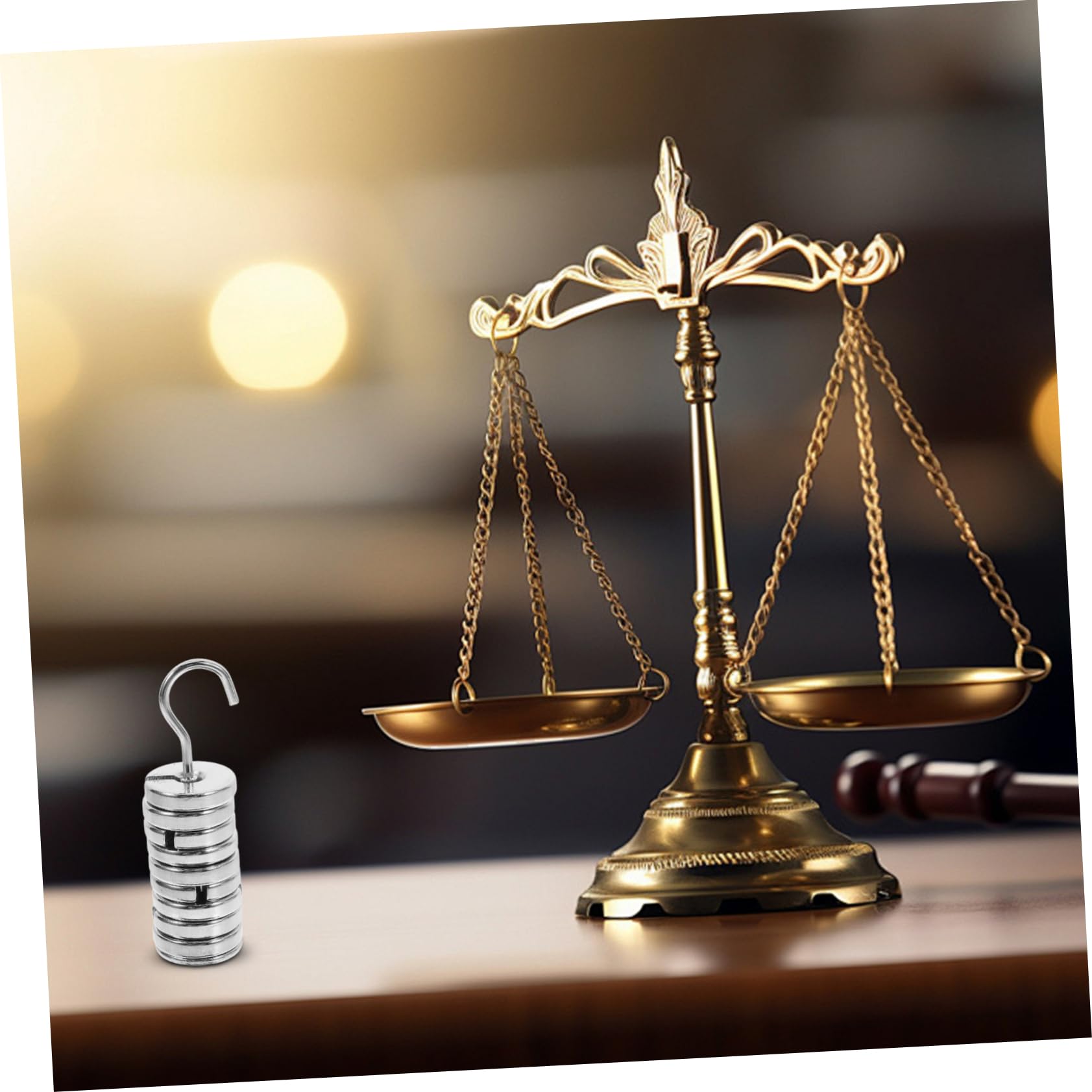 OSOLADY 1 Set Metal Slotted Weights Slotted with Hanger Slotted Mass Slotted Hanger Small Weights to Hold Things Down Slotted Weights with Hanger Abs Silver