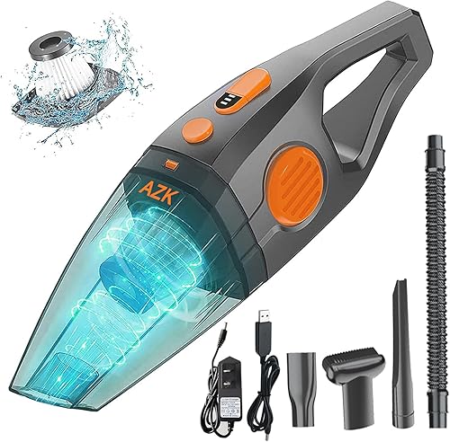 AZHZOLSK Dust Buster - Aspiradora de mano recargable inalámbrica 12000PA-14000PA de alta potencia con pantalla de potencia para automóvil, hogar,