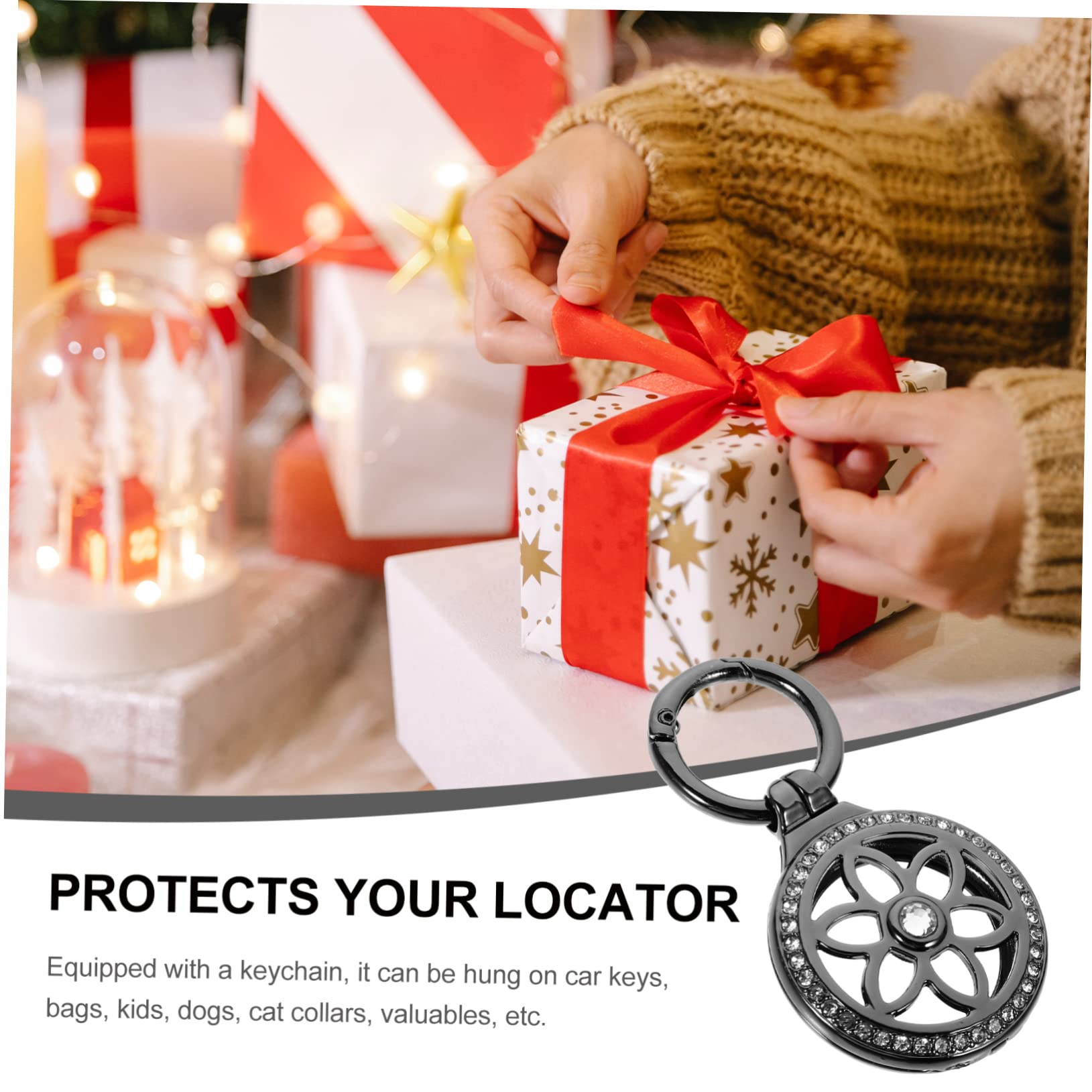 Uonlytech 5piezas Protectora para Localizador De Mascotas Estuche Compacto y Resistente Rayones Compatible Accesorio De Seguridad para Collares y Gatos Mosquetón para Llaves y Valiosos