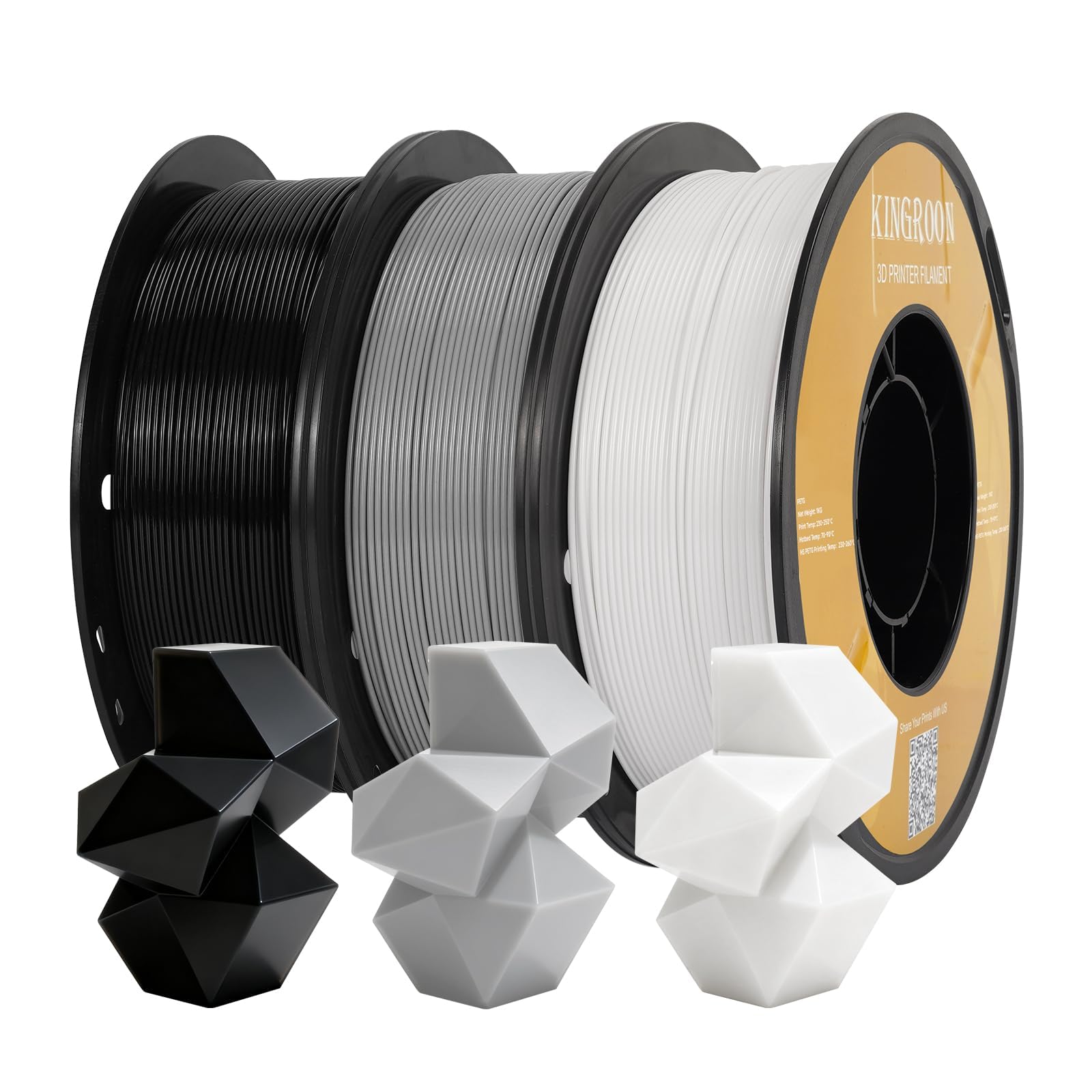 3kg Pack of 3 High Speed PLA 3D Printer Filaments