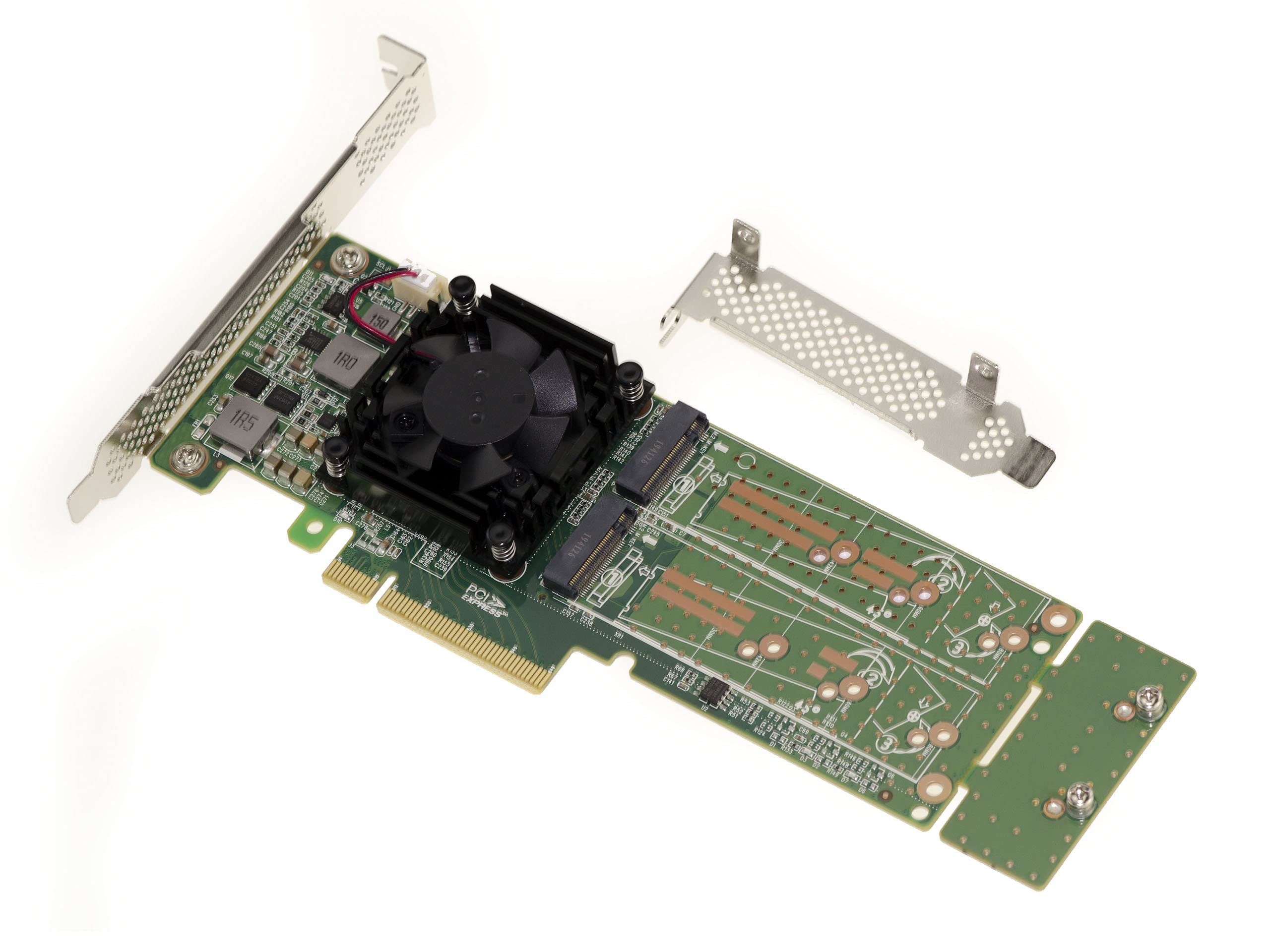 KALEA-INFORMATIQUE Carte M.2 PCIe x8 4 SSD NVMe PEX8747 | Carte PCIe PLX8747 pour 4 SSD M2 NVMe