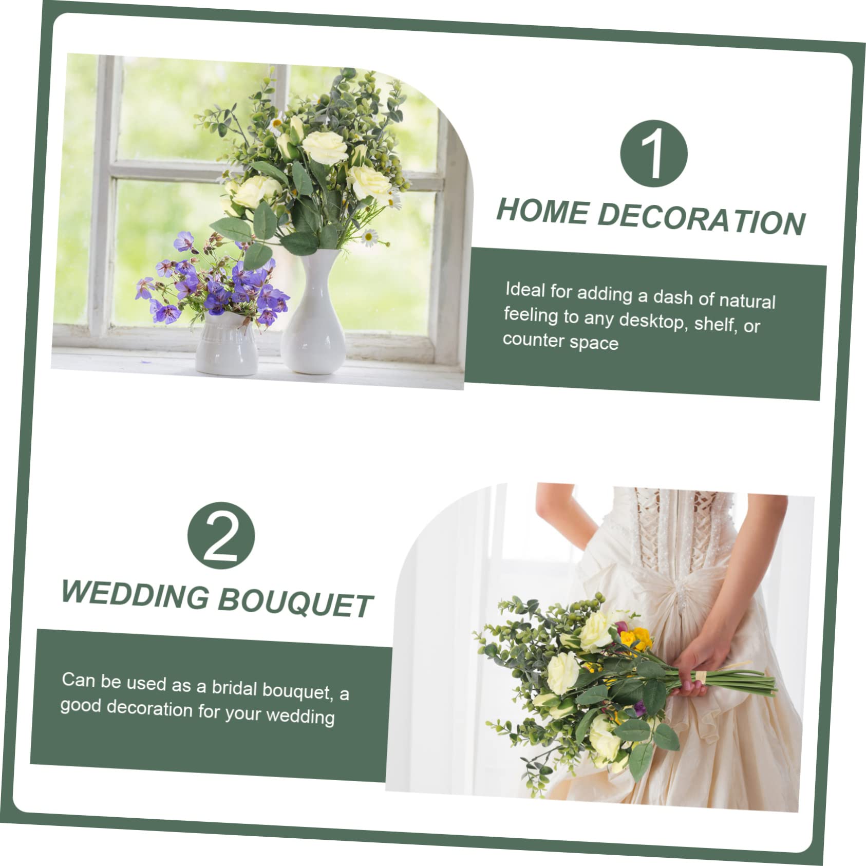 STOBAZA 2stücke Gelber Simulierter Blumenstrauß Für Hochzeiten Dekorative Brautblumen Für Fotos Und Raumgestaltung Kunstblumenstrauß Für Zuhause Büro Und Feierlichkeiten