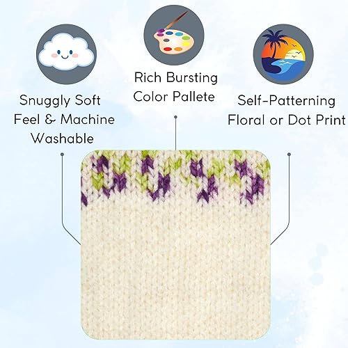 Miniatura 2 de Premier Yarns Bloom Chunky Violet 1114-19 (6 madejas) Same Dyelot Chunky Bulky #5 - Hilo de punto suave, 100% acrílico, paquete con 1 bolsa Artsiga