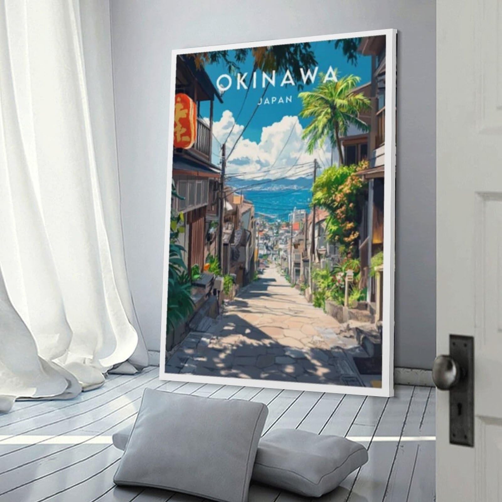 Amazon.com: Okinawa (2) Travel Poster Canvas Wall Art Print