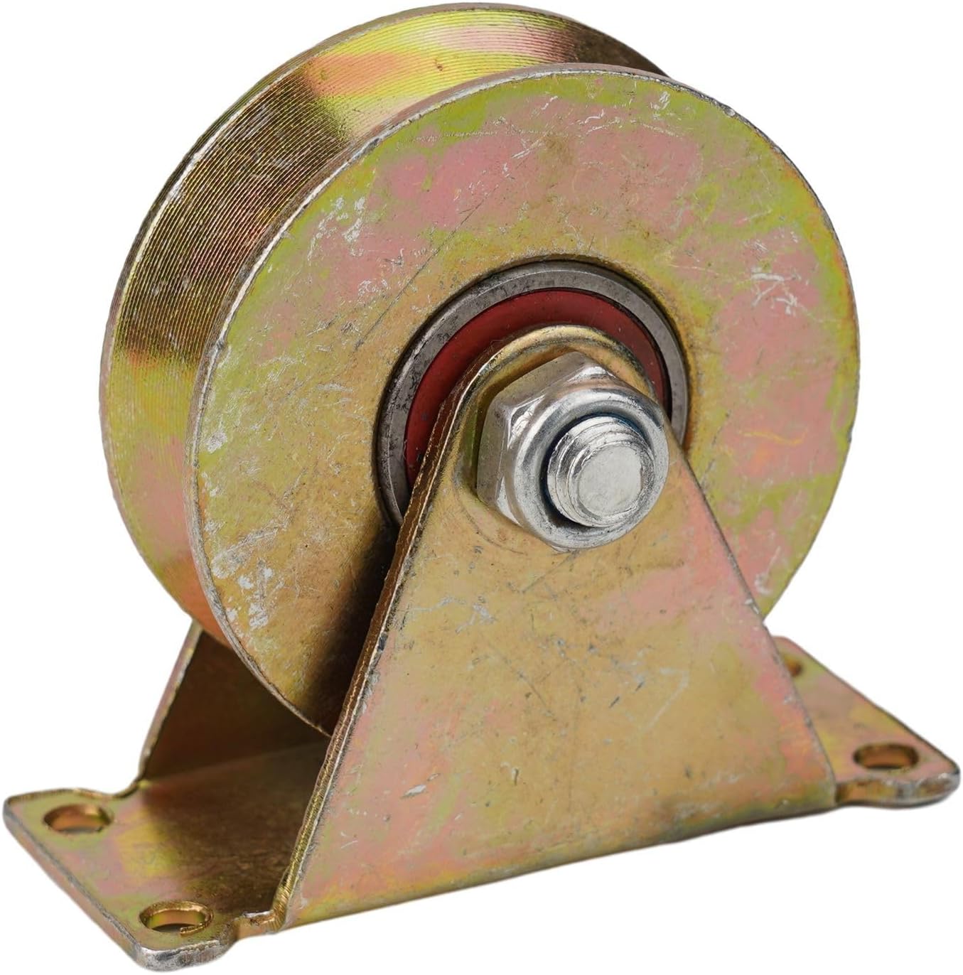 Track Pulley Steel Cable Pulley for Ropes -8mm with Ball Bearings, V Type Pulley Wheel, Heavy Duty for Sliding Doors, 50kg Safe Load, 30-95mm Diameter(80mm)