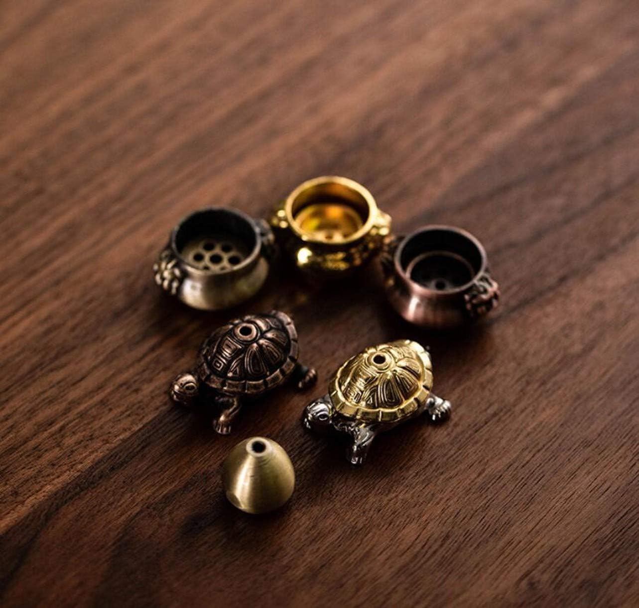 Creative Alloy Small Tea Pet Ornaments Handmade Incense Burner Holder Incense Stick Holder Accessories Tea Table Ornaments, 6pcs, As Show