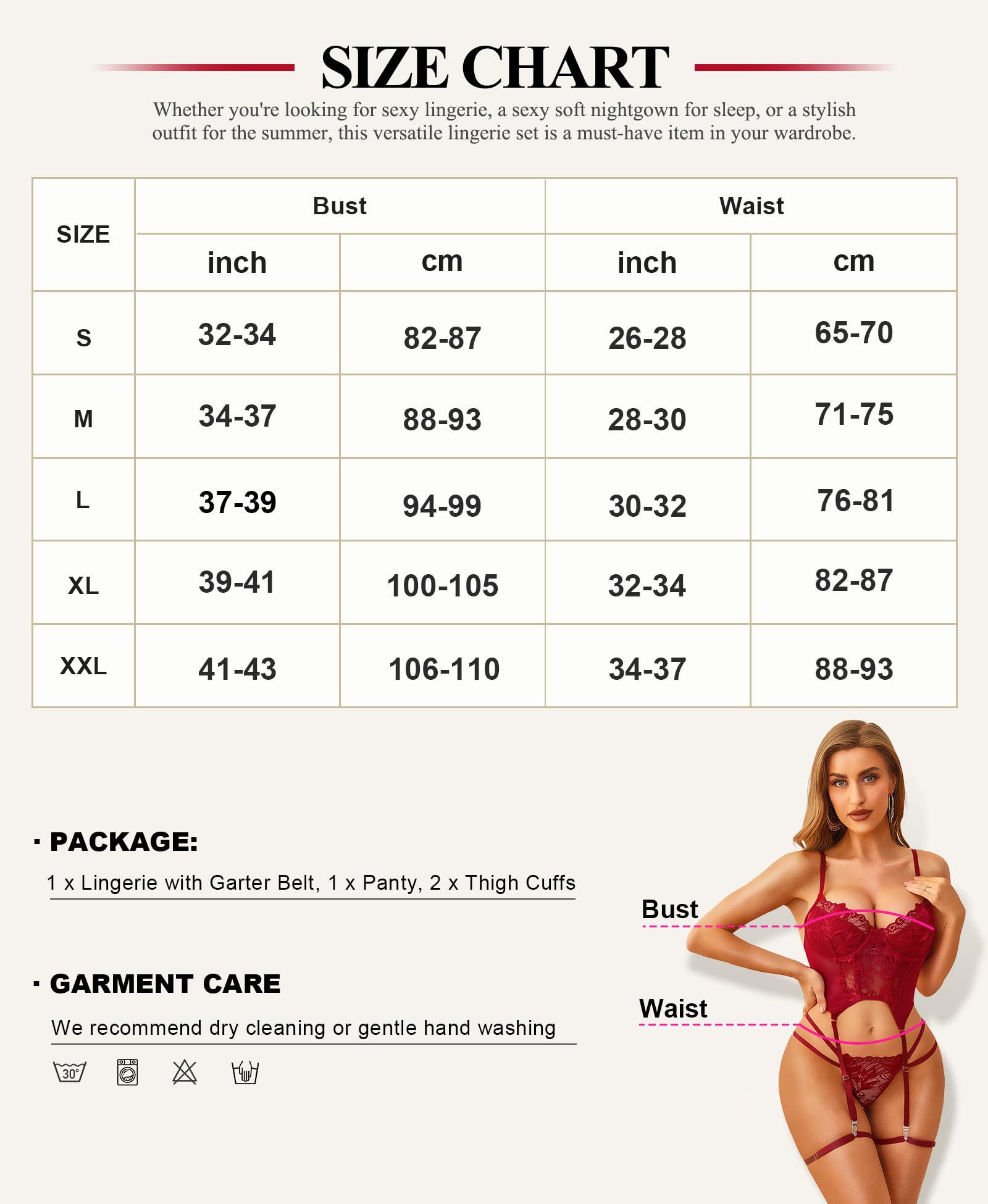 Damen-Dessous-Set „Ensembles De Lingerie“.