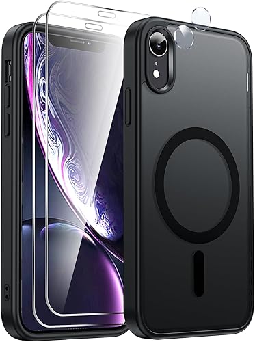 Miniatura 8 de LeYi Funda para iPhone XR: con protector de pantalla X2 + 2 funda para cámara [compatible con MagSafe] Funda protectora magnética i iphoneXR, Negro