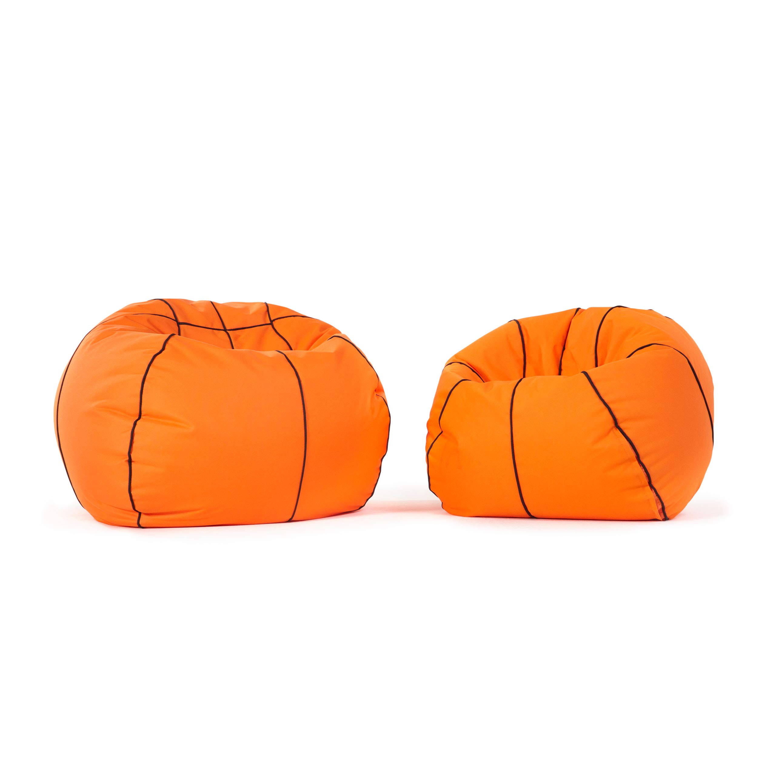 Lumaland Pouf de Luxe Basketball | Enfants & Adultes 90cm Bean Bag | Résistant à la saleté | Robuste et Polyvalent [Beanbag Basketball Petit]