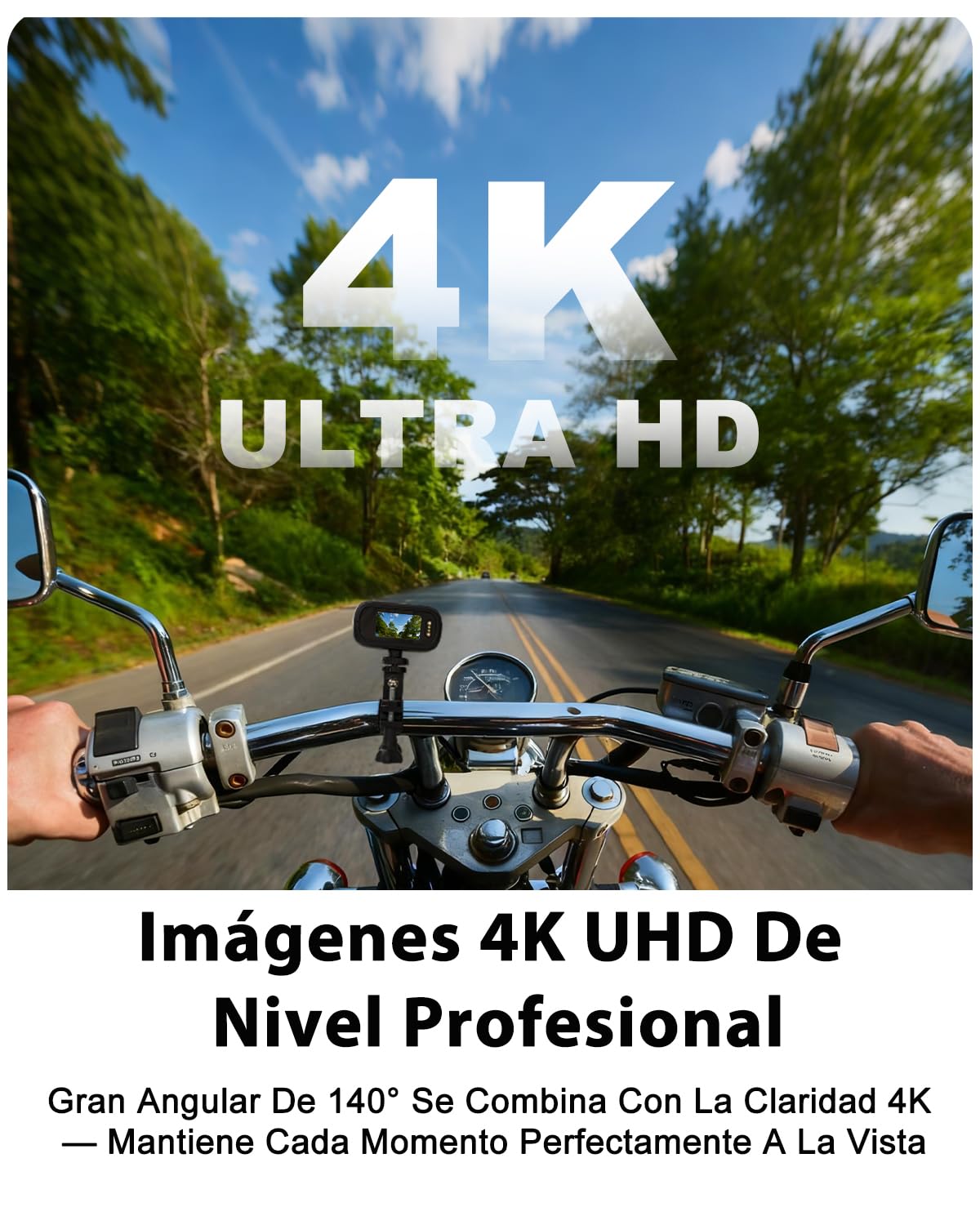Bextgoo Camara Deportiva, Action CAM 4K WiFi, Cámara Deportiva con Tarjeta de Memoria de 64GB, POV Camara Accion con EIS Antivibración, Body CAM con batería de 1200 mAh e Impermeable IP65