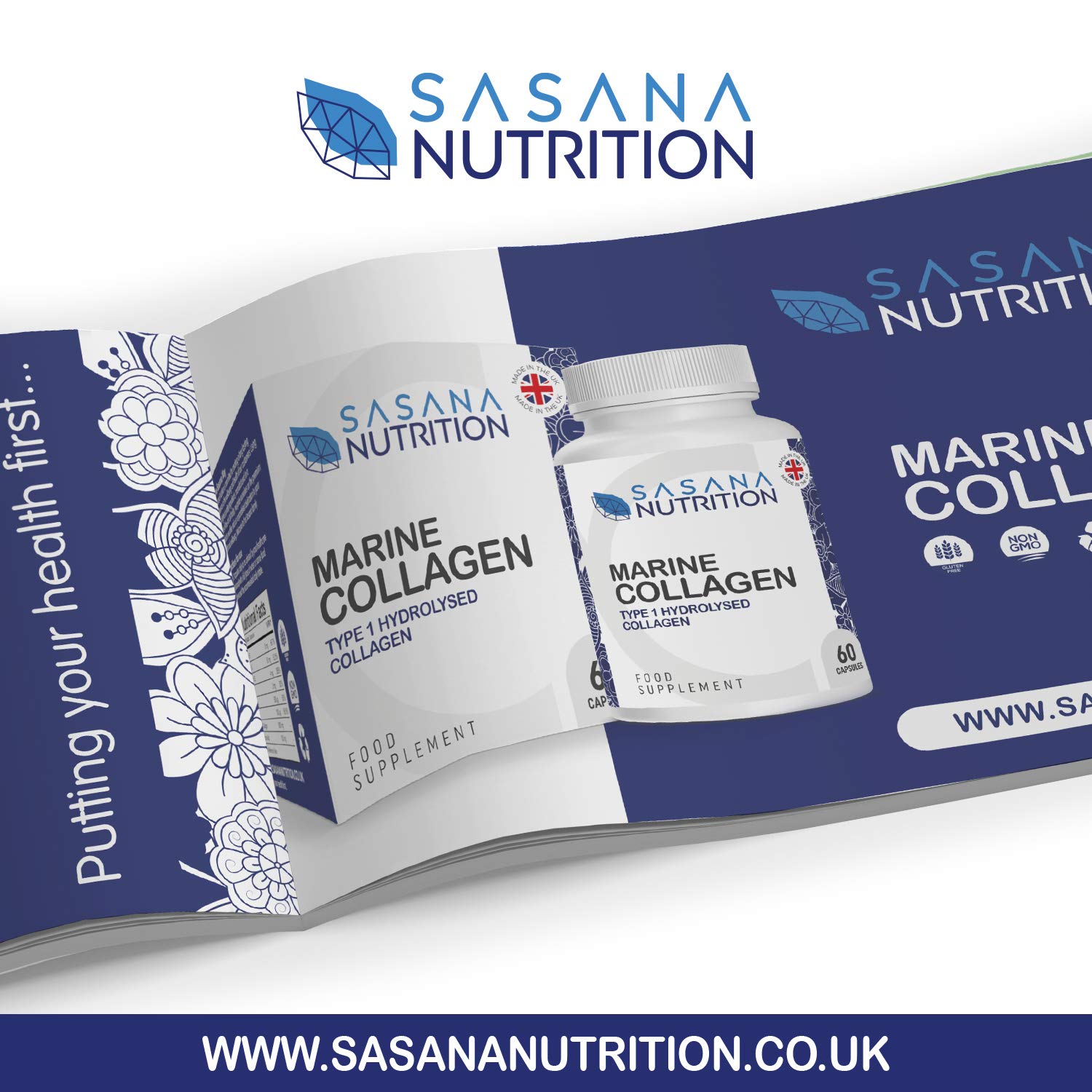 Sasana Nutrition Marine Collagen Tablets 60 Hydrolysed Marine