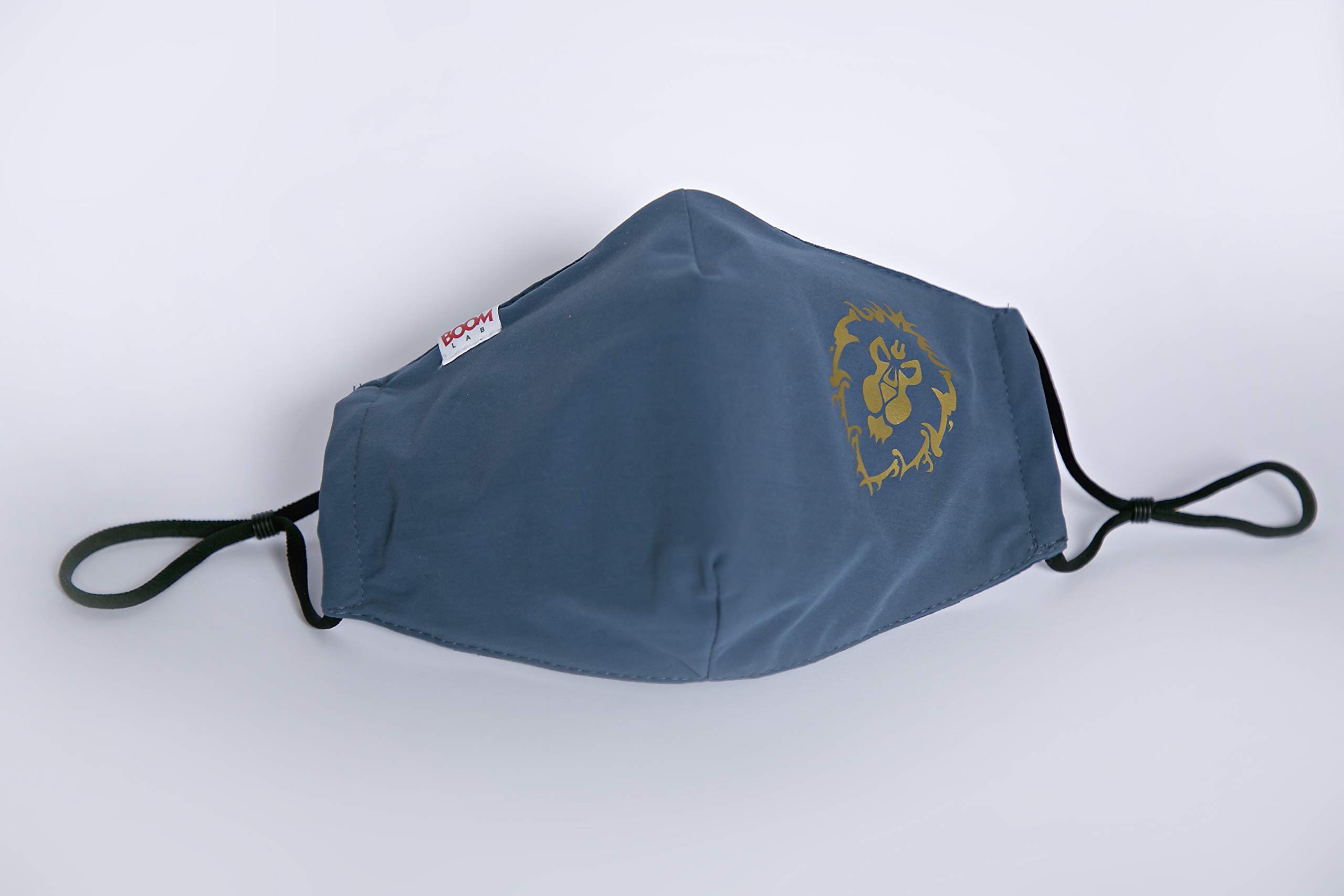 Boom LabAlliance Face Mask | Ear loops Style | 3 Layer Mask | Washable Mask | Natural Face Mask | Face Mask with Pocket Filter (Large)