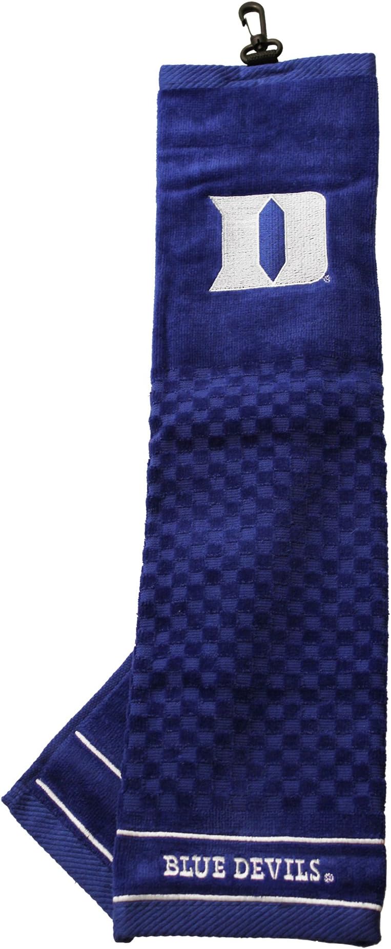 Team Golf NCAA Duke Blue Devils Embroidered Golf Towel Embroidered Golf Towel, Checkered Scrubber Design, Embroidered Logo