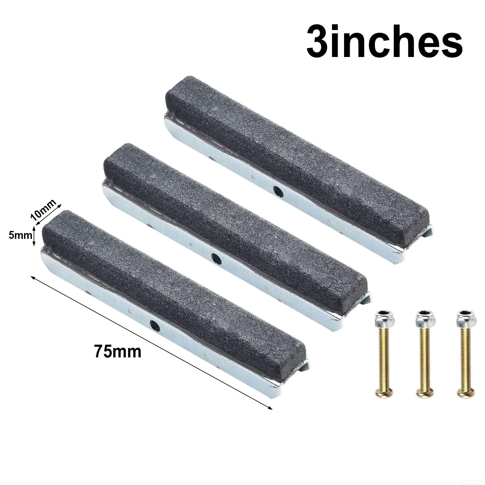 Set di 3 pietre di ricambio sostituibili, set di strumenti per cilindro del pistone del freno, set di strumenti per levigare il cilindro del motore, pietre per meccaniche automobilistiche (7,6 cm)