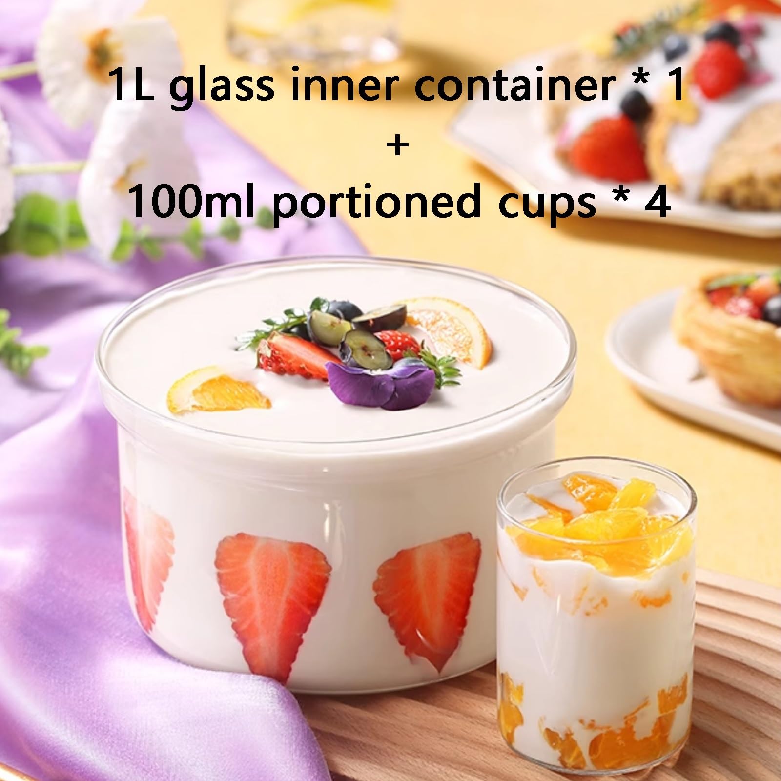 Macchina per La Preparazione di Yogurt Probiotico, Yogurtiera, Capacità Sufficiente, Controllo Intelligente Della Temperatura, Adatta All'uso Familiare