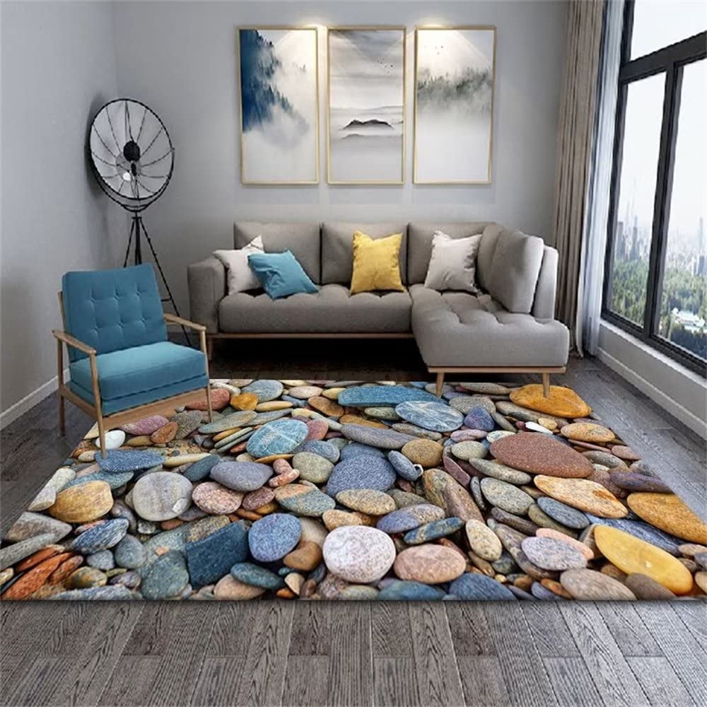 Alfombra de salón lavable multicolor RUGMRZ que soluciona el frío y protege suelos modernos
