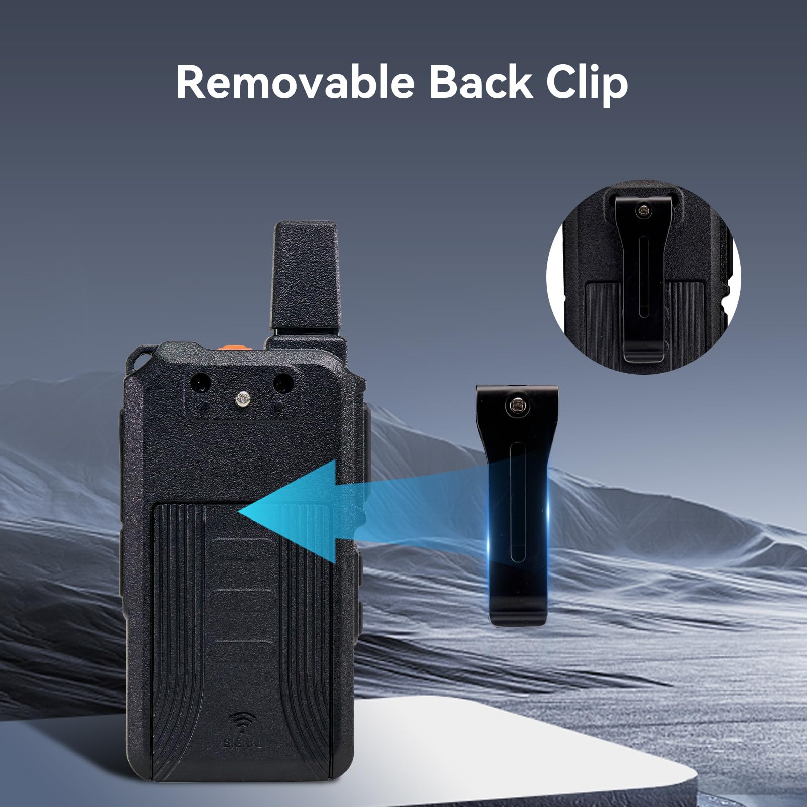 Retevis RT619 Talkie Walkie Mini, PMR446 Rechargeable Talkies Walkies 1300mAh, VOX Squelch, 2 en 1 USB Câble de Charge, sans Licence Portable Walkie Talkie pour Salle à Manger (4Pcs, Noir)