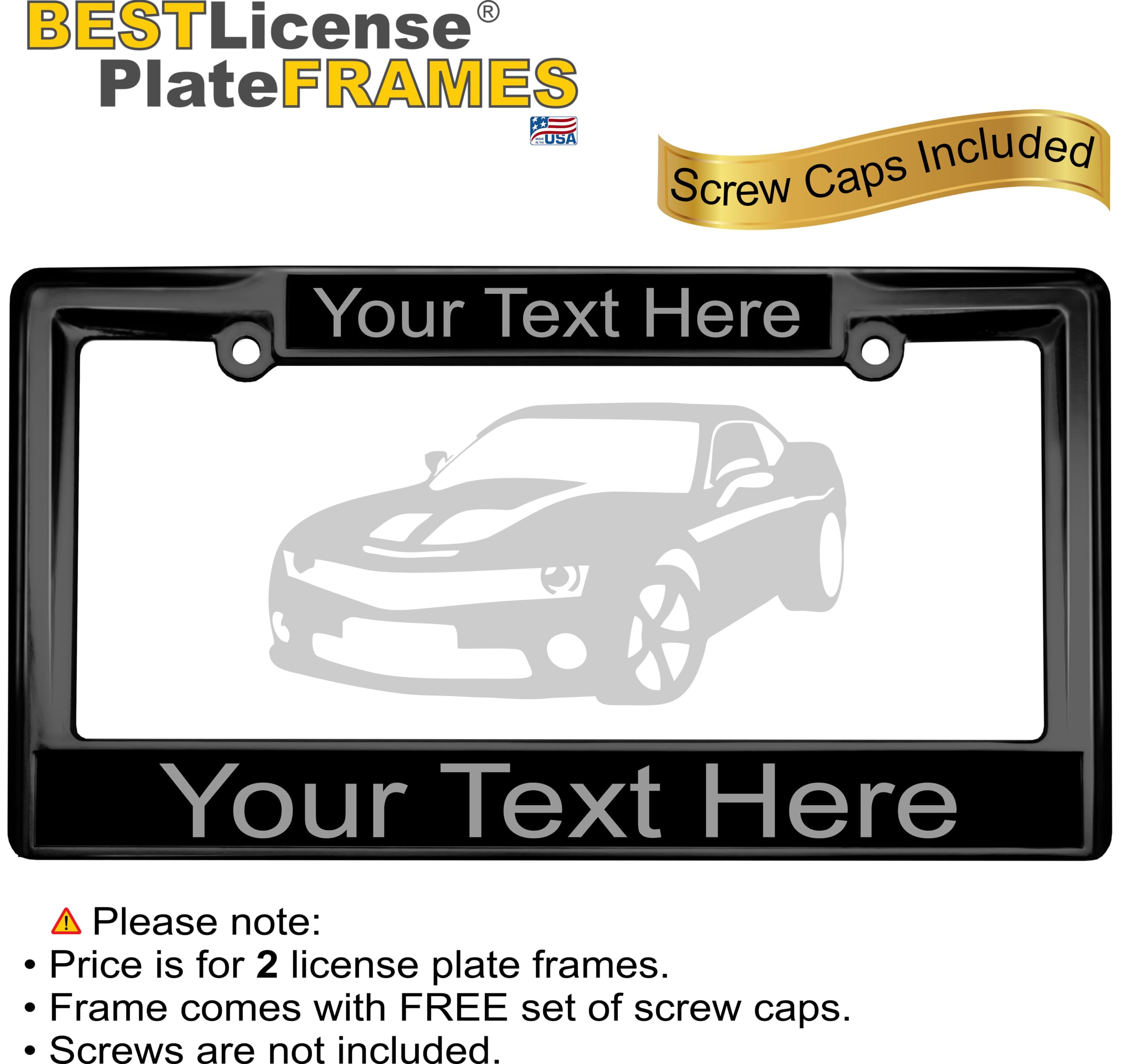 Custom Personalized Heavy Duty Metal Laser Engraved Car License Plate Frame wit - Picture 94 of 113
