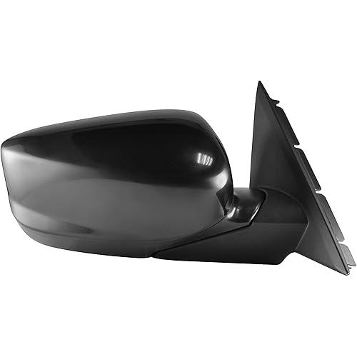 Dependable Direct Passenger Side Manual Folding Unpainted Power Operated Side View Mirror Compatible with 2008-2012 Honda Accord - Parts Link # HO1321230