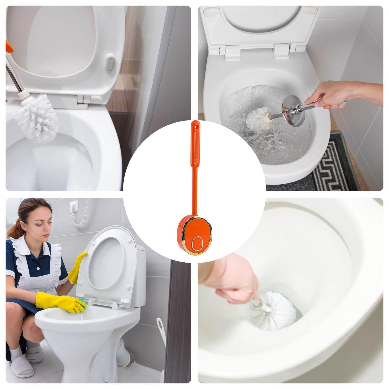 Escobilla de baño con soporte Escobillas de baño de mango largo flexibles