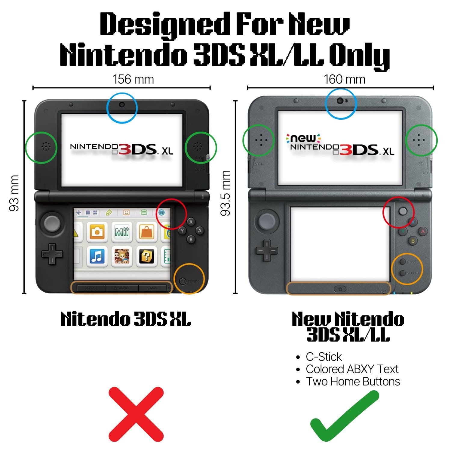 Amazon.com: TNP Case Compatible with New Nintendo 3DS XL LL 2015