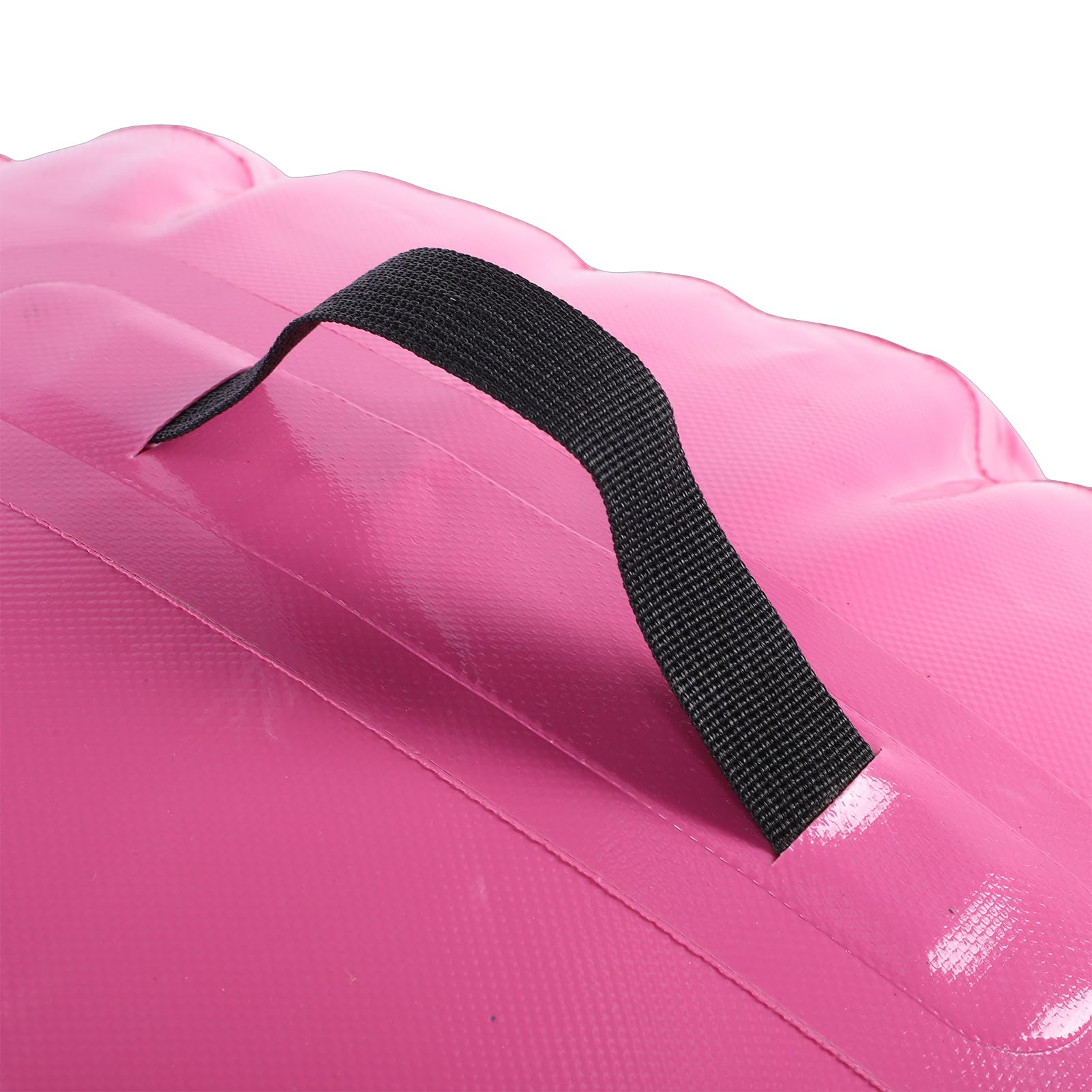 Generic Nadmuchiwany Wałek Gimnastyczny z ręczną pompką do Rozwijania Umiejętności Cheerleaderek i Siłowni 0,7 X 0,9 M (PINK)