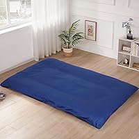 Vista 2 de Funda de colchón de futón de piso 100% algodón (solo funda), funda de futón con cremallera lavable suave amigable con la piel para colchón de futón