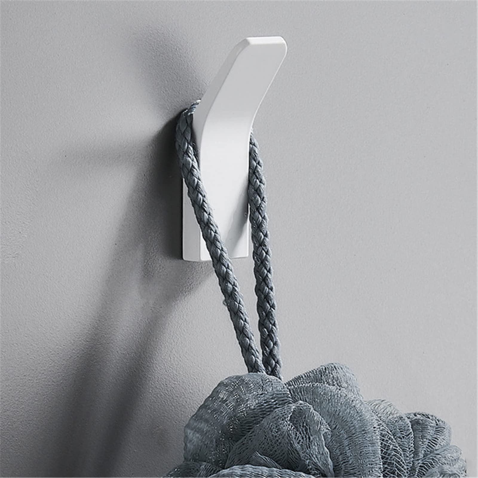 YLFKWLHRW Towel Hooks Wall Mounted Bathroom Towel Wall Hook Nail Free Kitchen for Bathroom Door Kitchen(Silver)