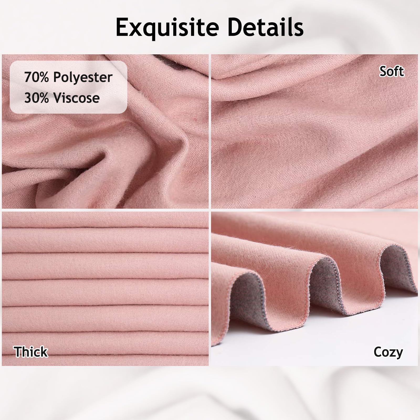RIIQIICHY Echarpe Femme Hiver Chaud Chale Grosse Echarpes Femme Grande Pashmina Cadeau Femme Anniversaire Noel