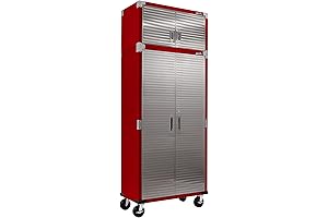 Seville Classics Ultra HD 2-Piece Commercial Grade Heavy-Duty Mega Solid Steel Wall Storage Cabinet Set