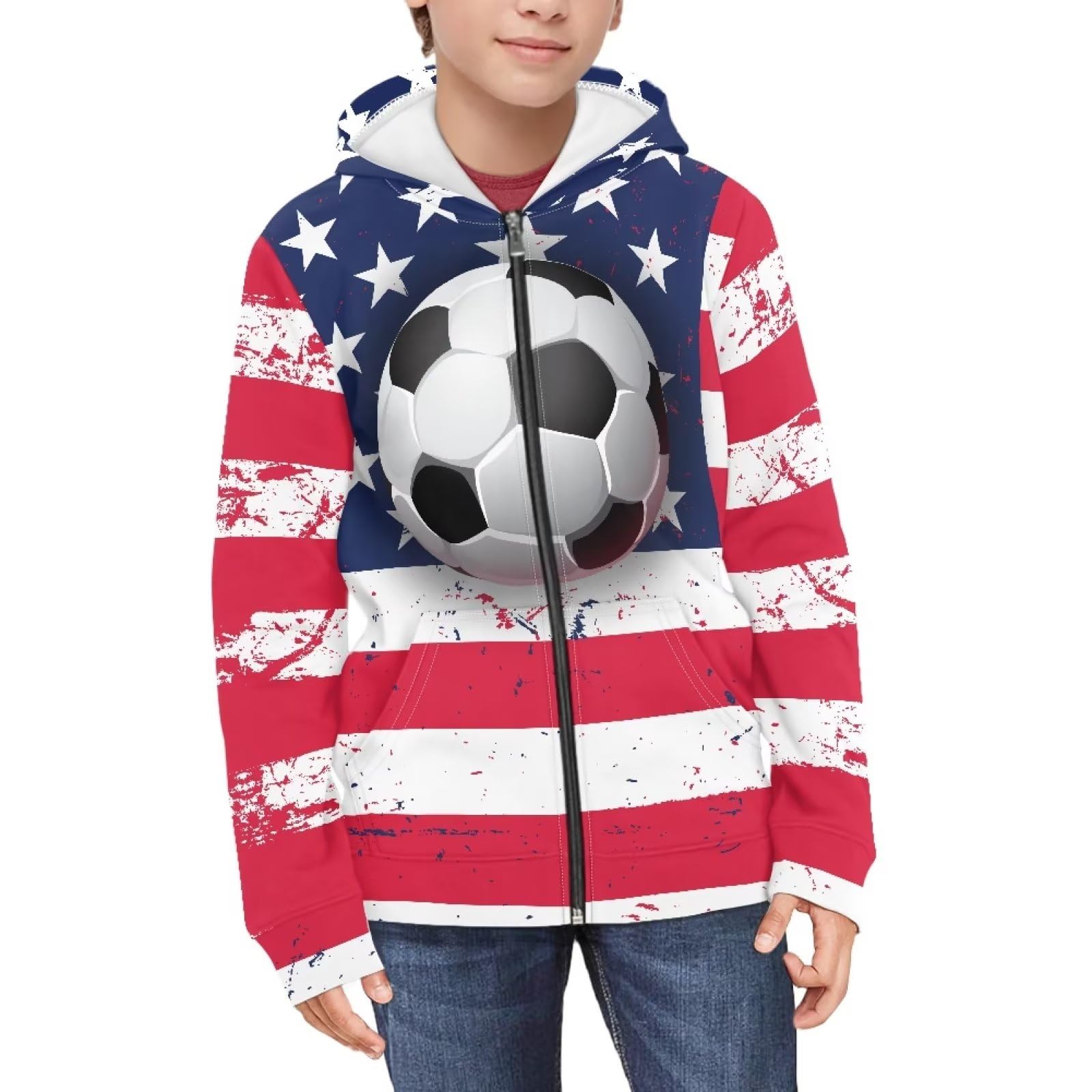 Coloranimal Unisex Girls Boys Long Sleeve Casual Hoodies &amp; Sweatshirts Tops Kids Zip Up Jacket Coat Age 6-16 Year