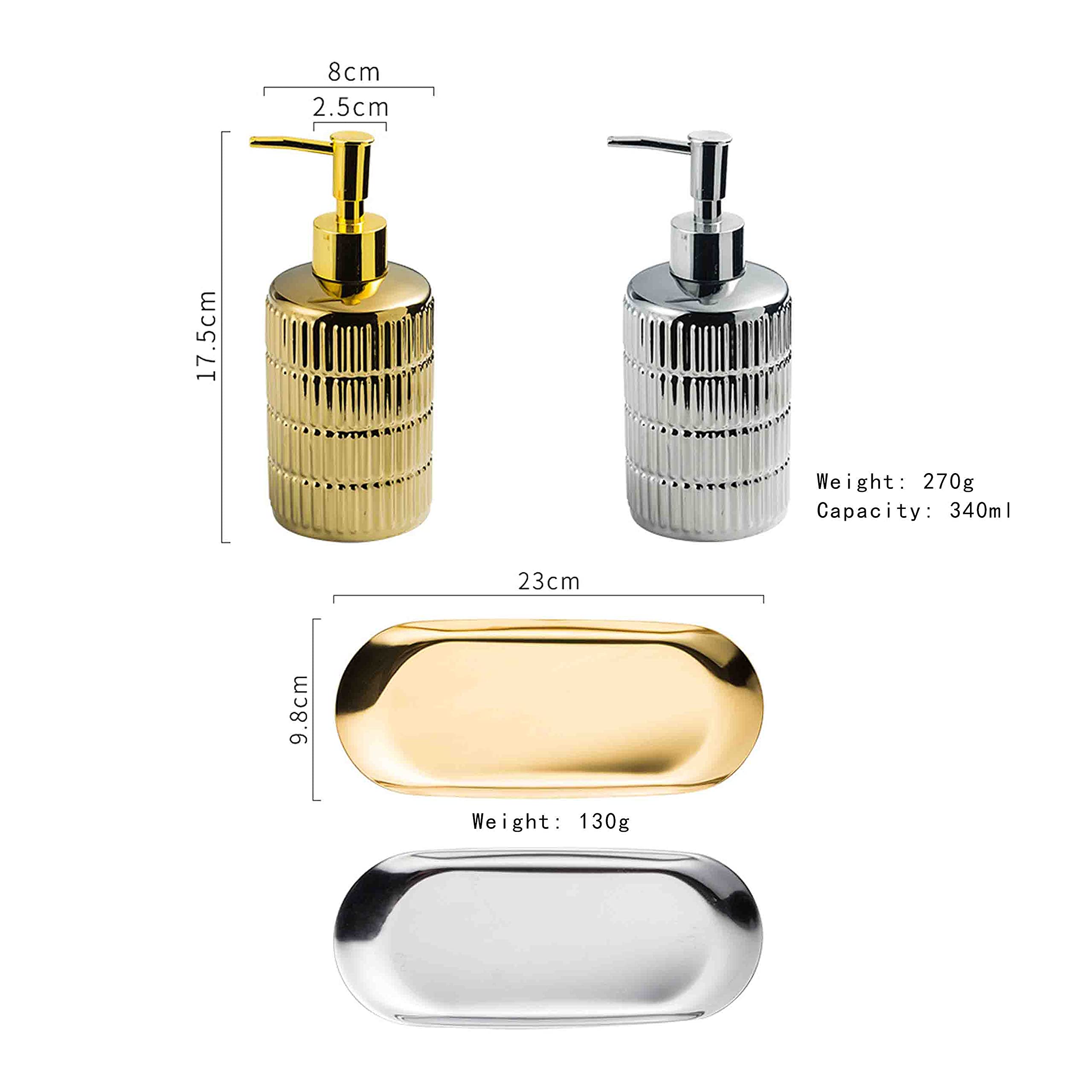 Dispenser Di Sapone In Pietra Gialla – Flacone Per Bagno E Cucina Con Design Naturale
