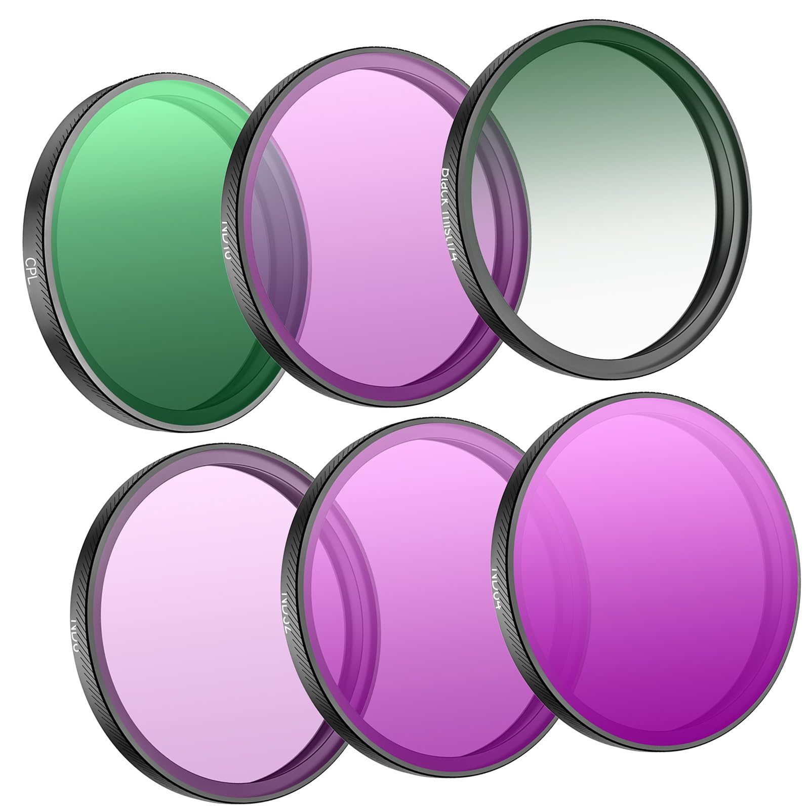 6 filtri professionali per obiettivo fotocamera con installazione